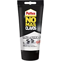 Los mejores  - Pattex No Más Clavos Invisible- pegamento resistente transparente- pegamento extrafuerte para madera- metal y más…